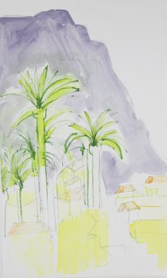 mountains, landscape, La Gomera, Canary islands, palm trees