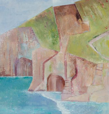 pendeen, cornwall, landscape, cliffs, rocks, sea, painter, artist, carolyn thompson